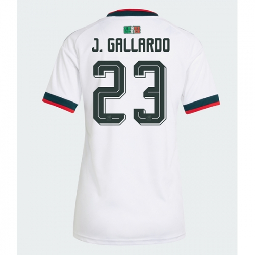 Billige Fotballdrakt Mexico Jesus Gallardo #23 Replika Bortedrakt Dame VM 2026 Kortermet Billige Fotballdrakt Mexico Jesus Gallardo #23 Replika Bortedrakt Dame VM 2026 Kortermet